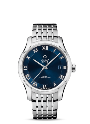 Omega De Ville Hour Vision Master Chronometer Stainless Steel / Blue / Bracelet